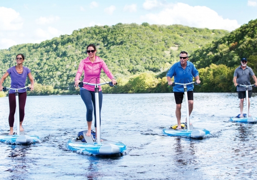 Water-cycling trainings in Lake Austin Spa Resort
