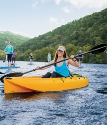 Girl kayaking