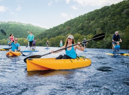 Girl kayaking