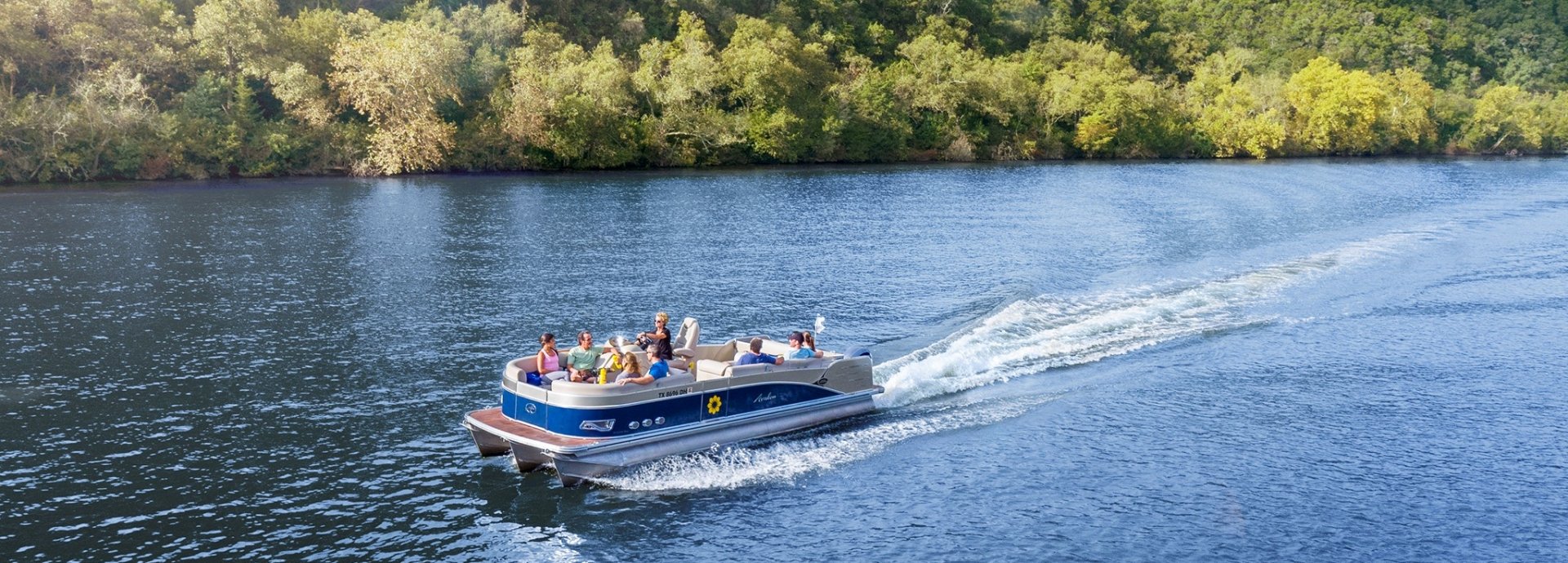 A boat cruise on the lake