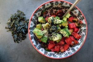 Beet Poke With Avocado Mash