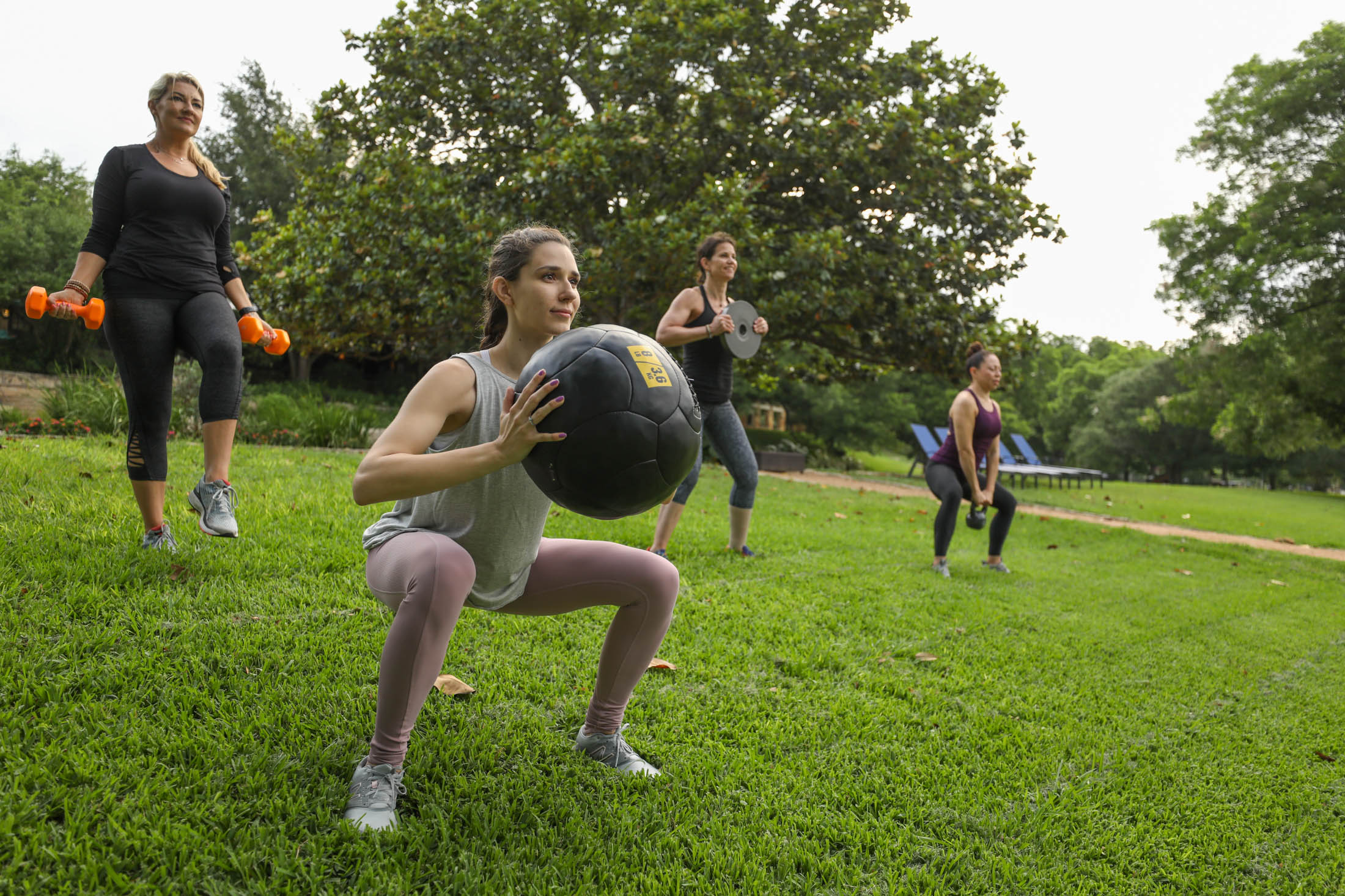 Outdoor Fitness training in Lake Austin Spa Resort