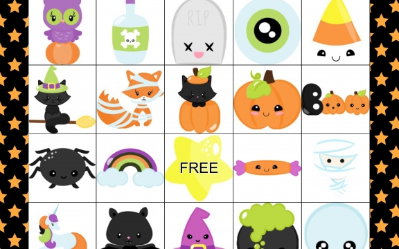 Halloween Fun Bingo with Prizes Bingo Sheet from Lake Austin