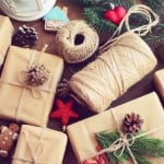 gift box on a wooden background