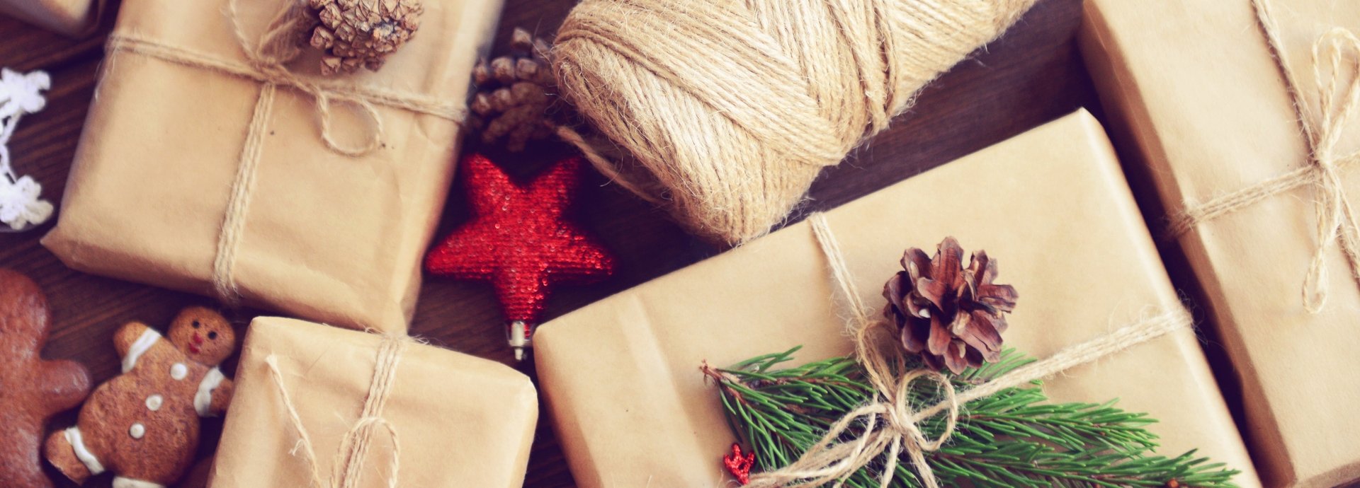 gift box on a wooden background