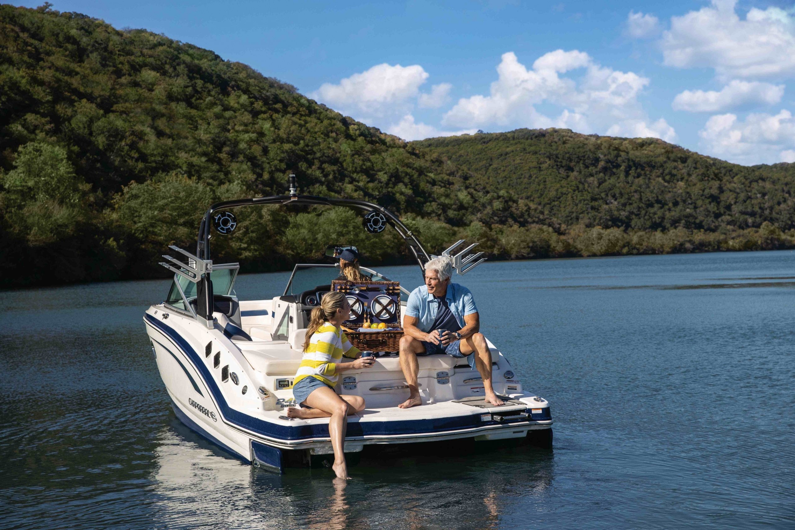 People on a boat in lake