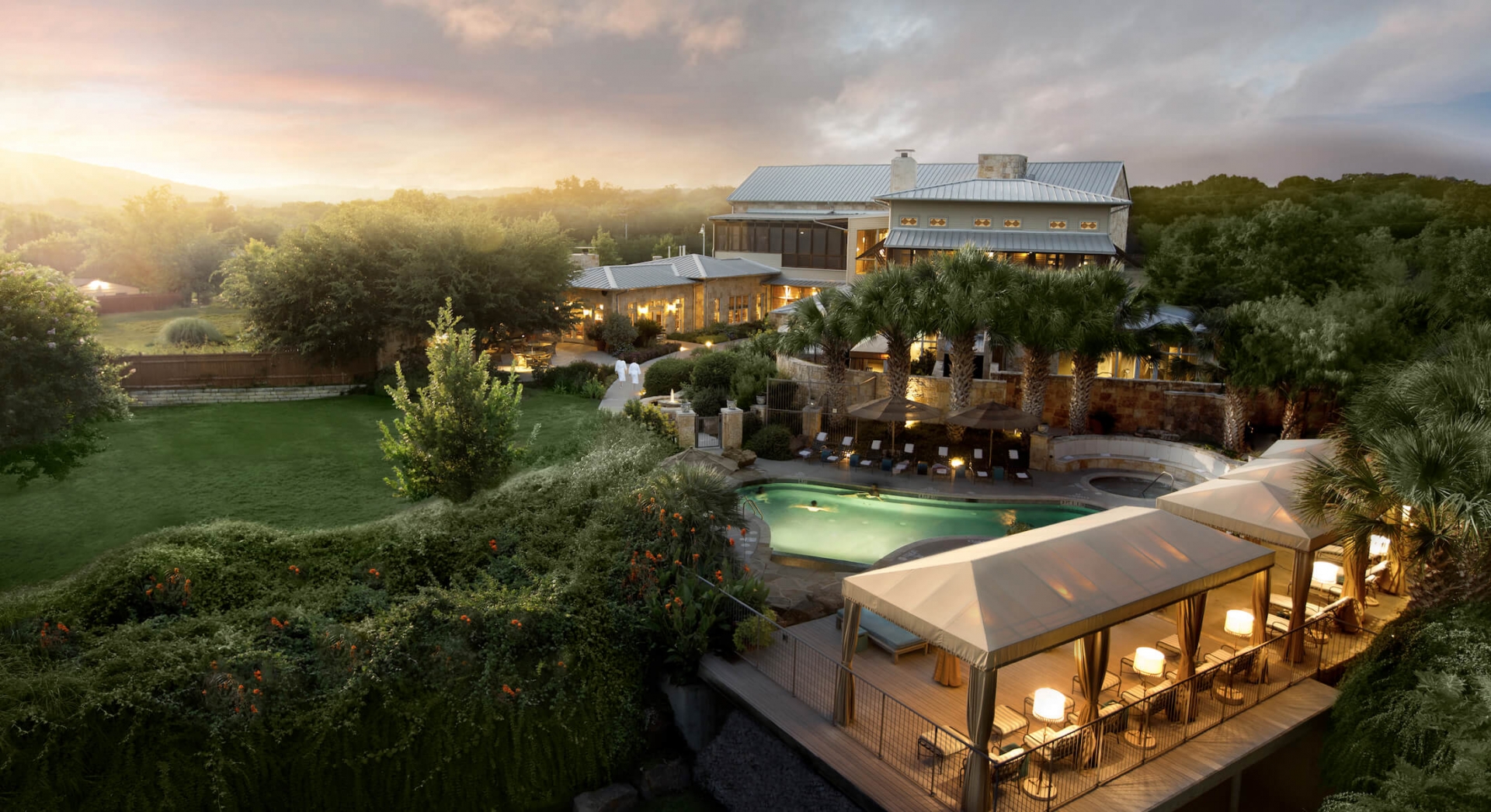 View of spa from outdoors