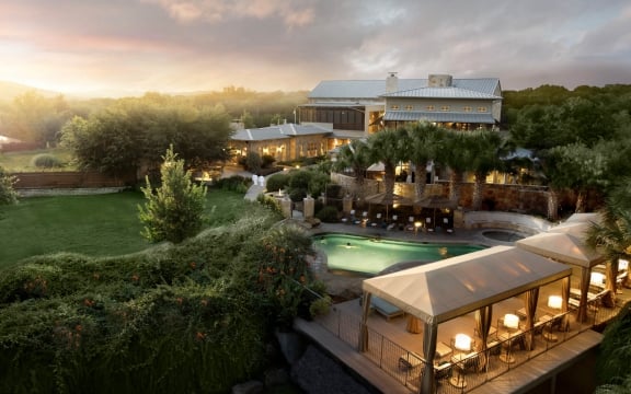View of spa from outdoors