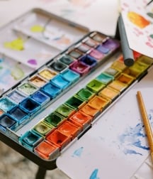 Water coloring palette