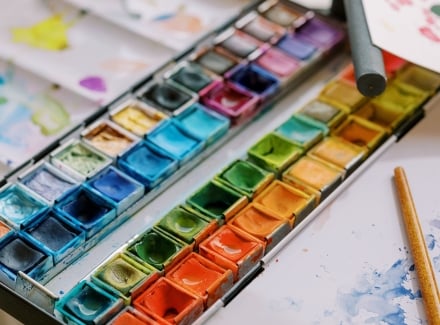 Water coloring palette