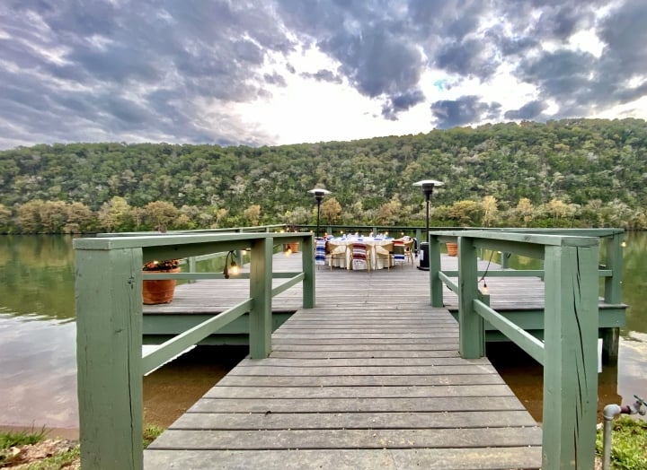 Private Event on the Yoga Dock during cooler mos.