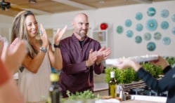 chef presenting food